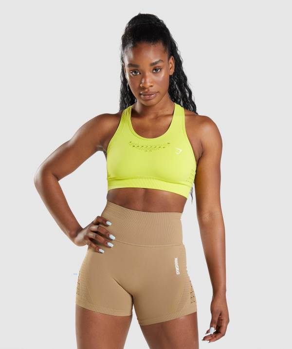 Damske Športové Podprsenky Gymshark Energy Seamless Žlté | BW7832401
